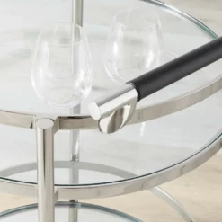 Truman Round Bar Cart, Antique Brass, Saddle Leather -Deals BAR Store truman round bar cart 202237 0016 truman round bar cart z