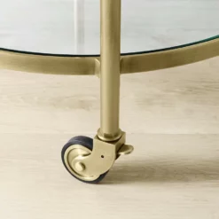 Truman Round Bar Cart, Antique Brass, Saddle Leather -Deals BAR Store truman round bar cart 202237 0018 truman round bar cart z