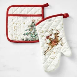 Twas the Night Before Christmas Oven Mitt & Potholder Set