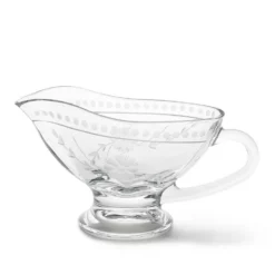 Vintage Etched Gravy Boat