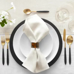 Italian Washed Linen Napkins, Set of 4 -Deals BAR Store washed linen napkins 202227 0172 italian washed linen table runner z