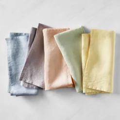 Italian Washed Linen Napkins, Set of 4 -Deals BAR Store washed linen napkins 202231 0092 italian washed linen napkins set of 4 z