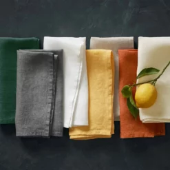 Italian Washed Linen Napkins, Set of 4 -Deals BAR Store washed linen napkins 202240 0057 italian washed linen napkins set of 4 z