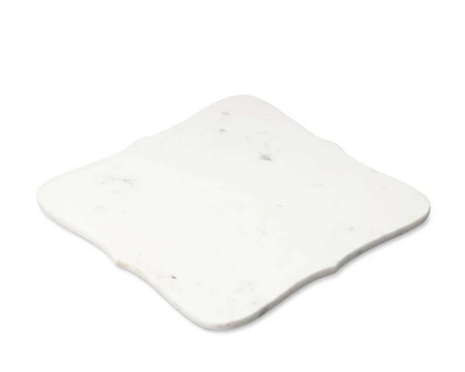 Scalloped White Marble Cheese Board 2 Scalloped White Marble Cheese Board