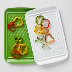 Barbecue Prep Veggie Trays, Set of 2