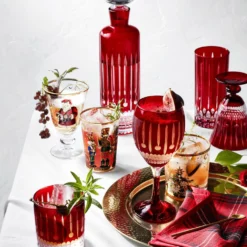 Wilshire Jewel-Cut Red Mixed Wine Glasses, Set of 4 -Deals BAR Store wilshire jewel cut wine glasses mixed red 202227 0002 wilshire jewel cut red mixed wine glasses set of 4 z