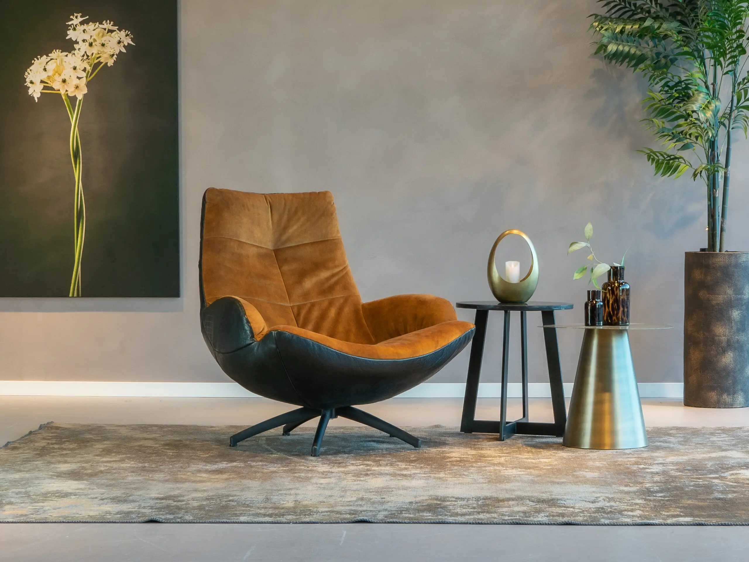 Deals BAR Store -Deals BAR Store Fauteuil Rozzano caiman black velvet gold 3 scaled 1